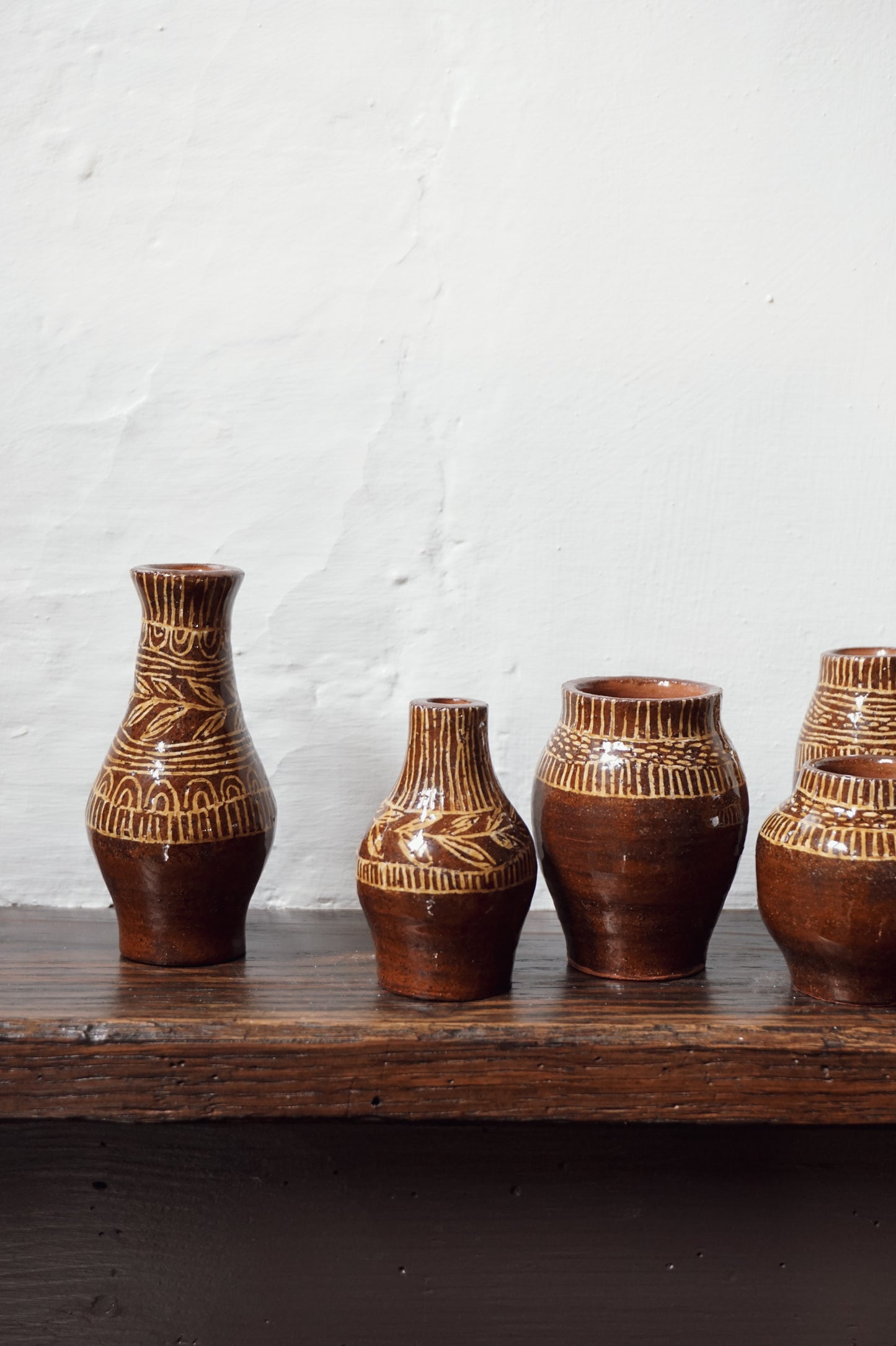 Mini Earthenware Vases by Steph Tooley