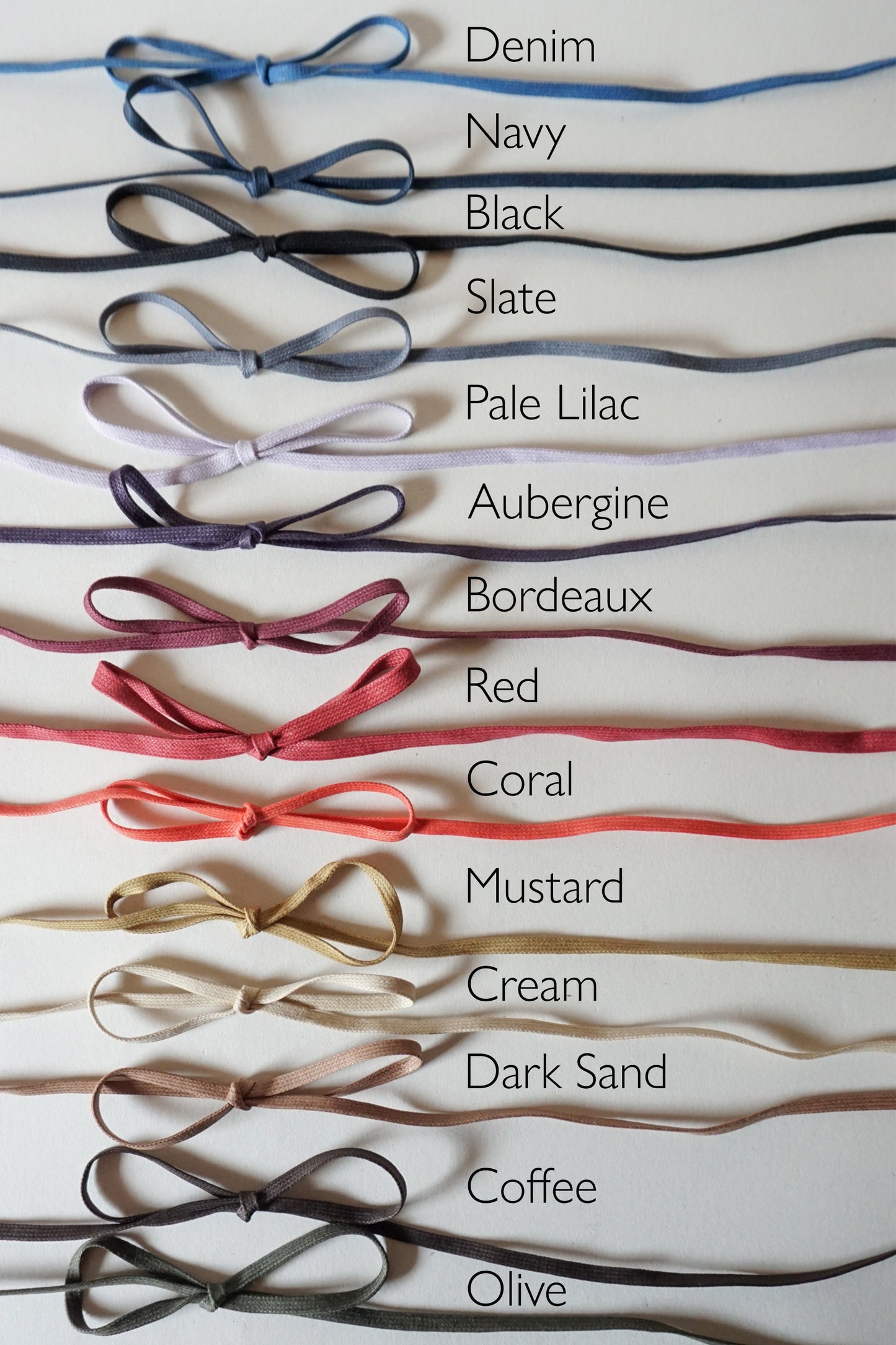 LACES - PLAIN COLOURS