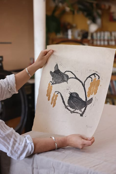 Wrens & Catkins by Rosanna Morris