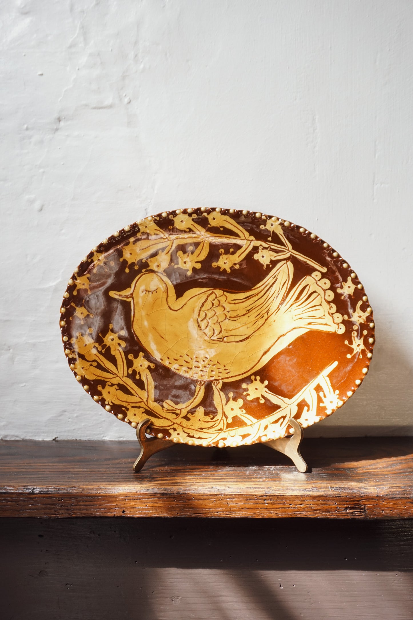 Harmony Bird Plate by Aono Pottery