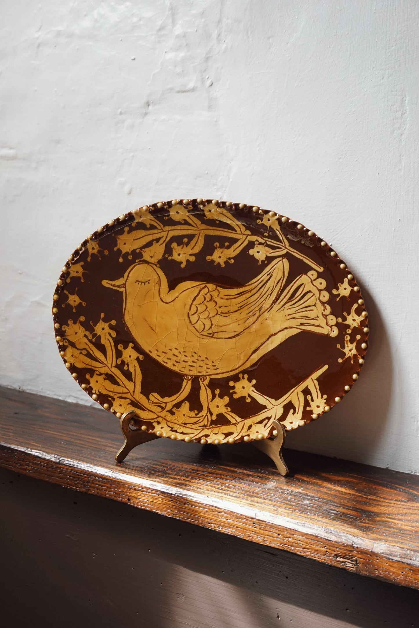 Harmony Bird Plate by Aono Pottery