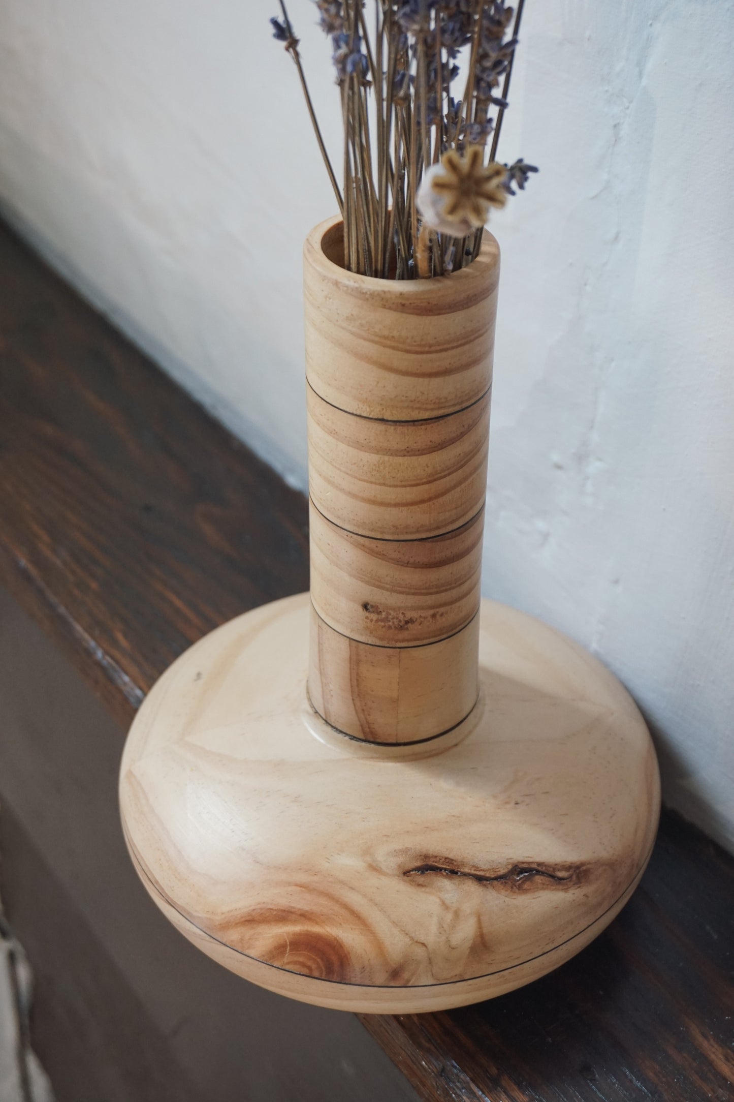 Striped Wooden Vase by G-Dad