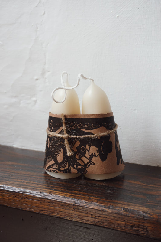 Small Hive Candles. Parchment by Gina Portman