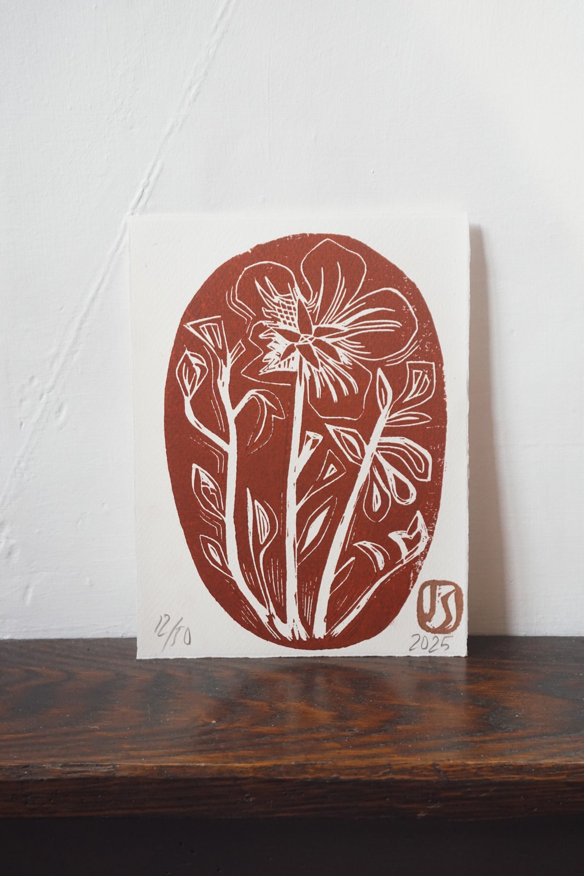 Rock Garden woodcut prints by Jo Sweeting