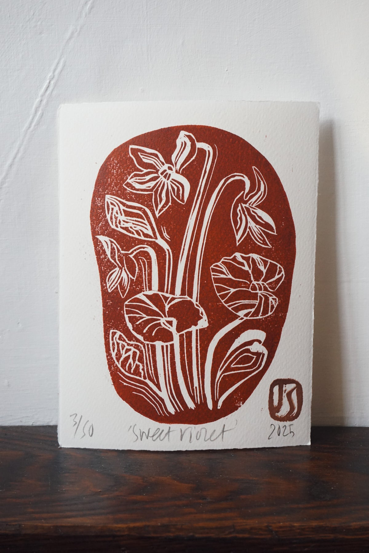 Rock Garden woodcut prints by Jo Sweeting