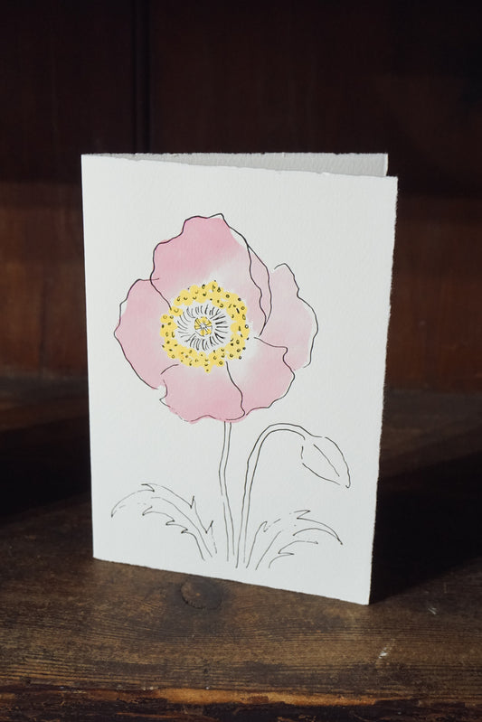 Oriental Poppy card by Scribble & Daub