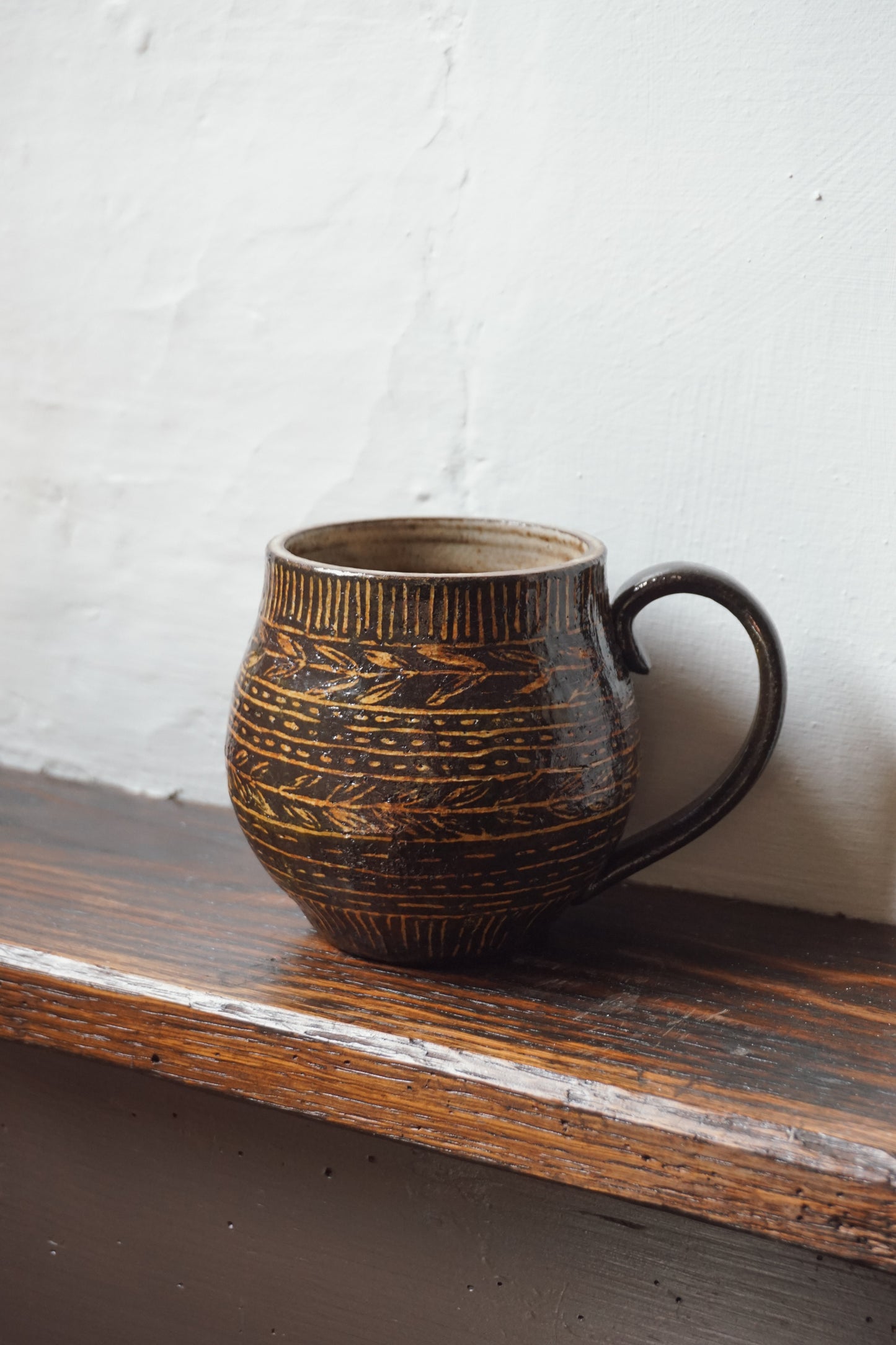 Black Stoneware Mug by Steph Tooley