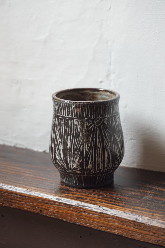 Sunburst stoneware Cup by Steph Tooley