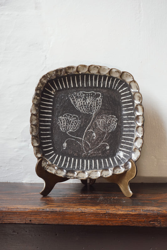 Stoneware Poppy Plate by Steph Tooley