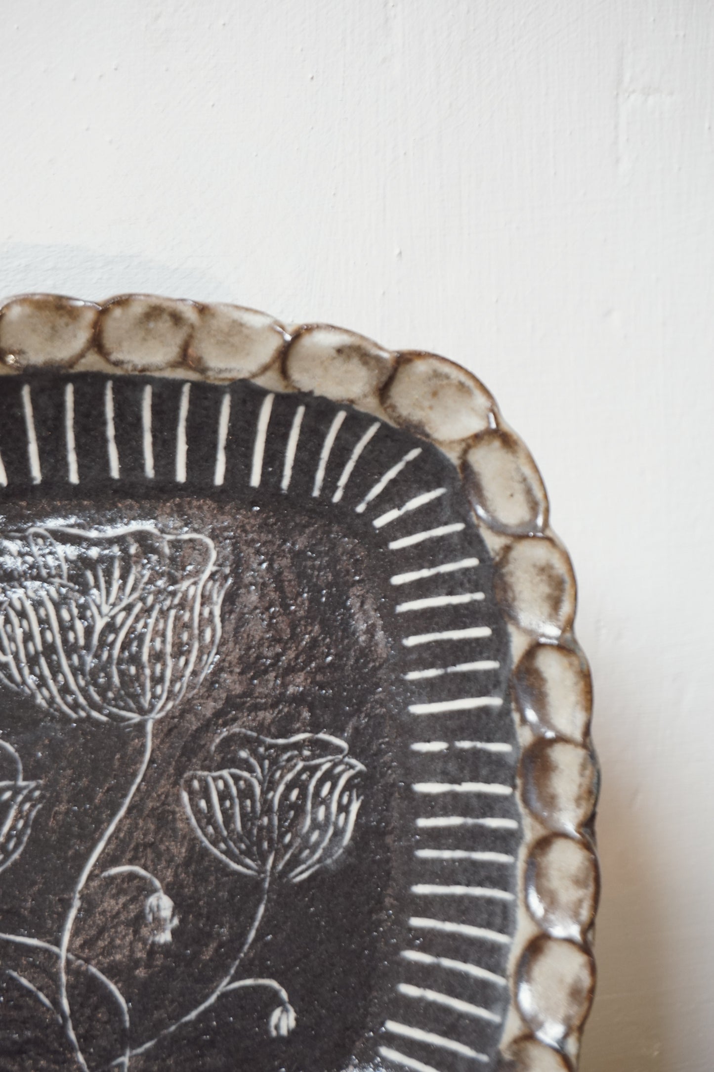 Stoneware Poppy Plate by Steph Tooley