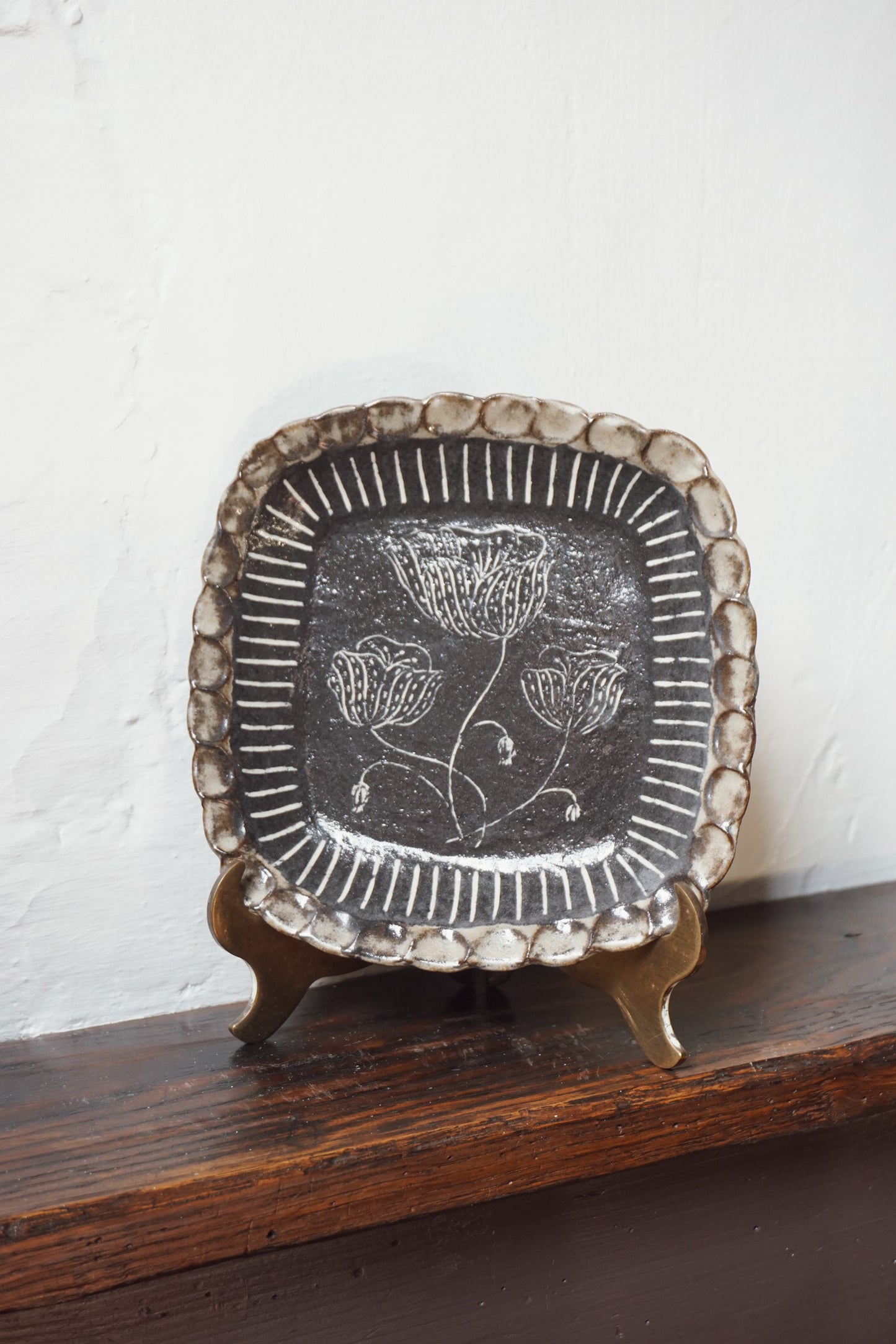 Stoneware Poppy Plate by Steph Tooley