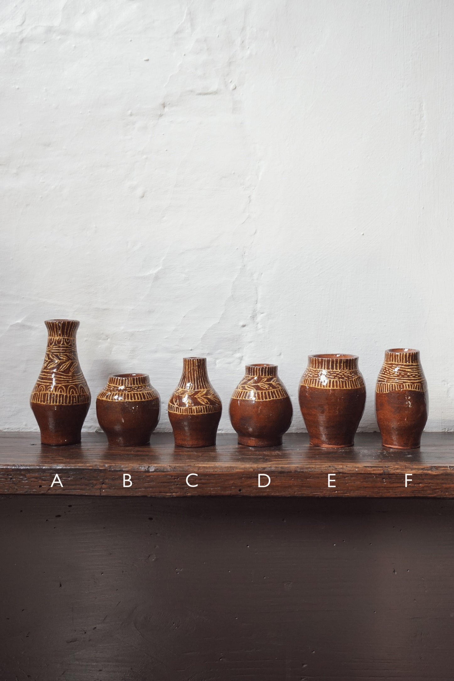 Mini Earthenware Vases by Steph Tooley