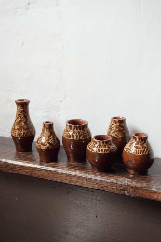 Mini Earthenware Vases by Steph Tooley