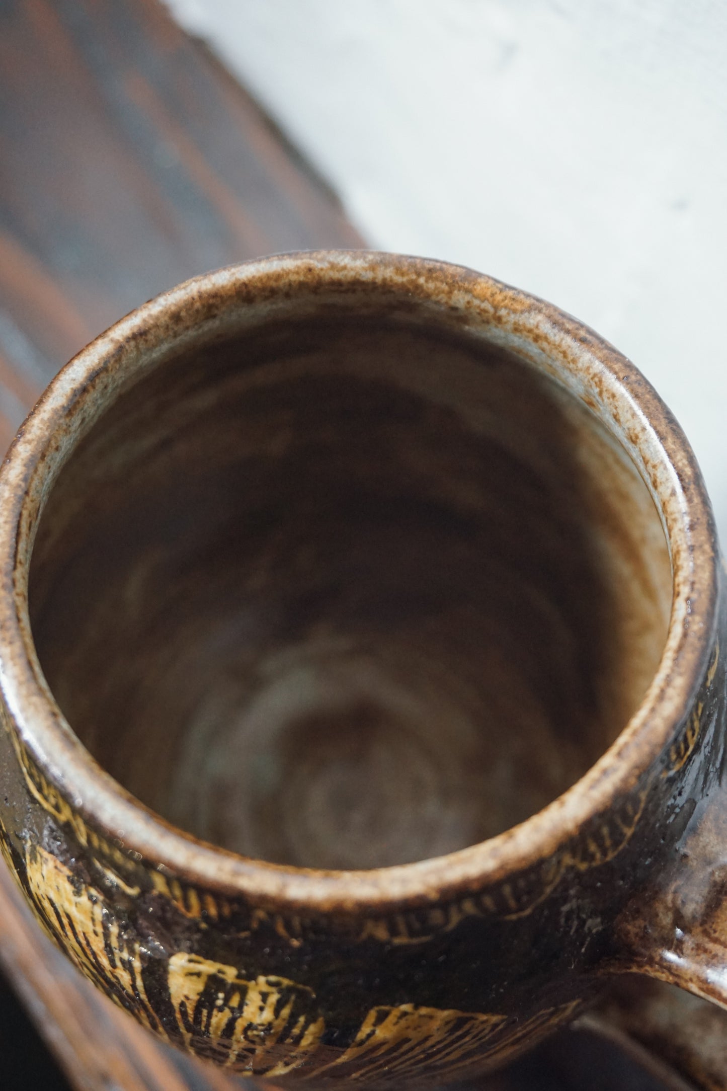 Black Stoneware Sunburst Mug by Steph Tooley