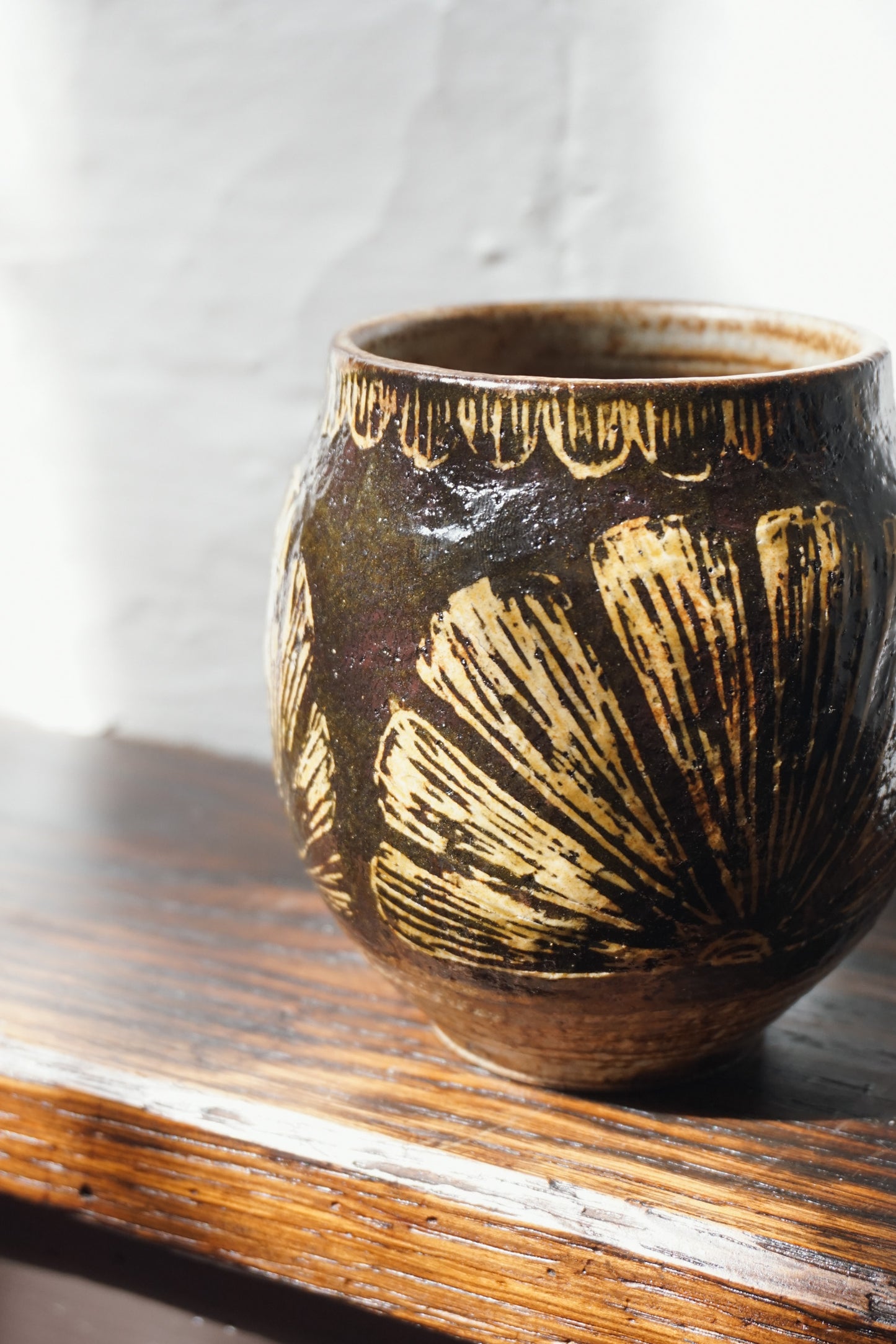 Black Stoneware Sunburst Mug by Steph Tooley