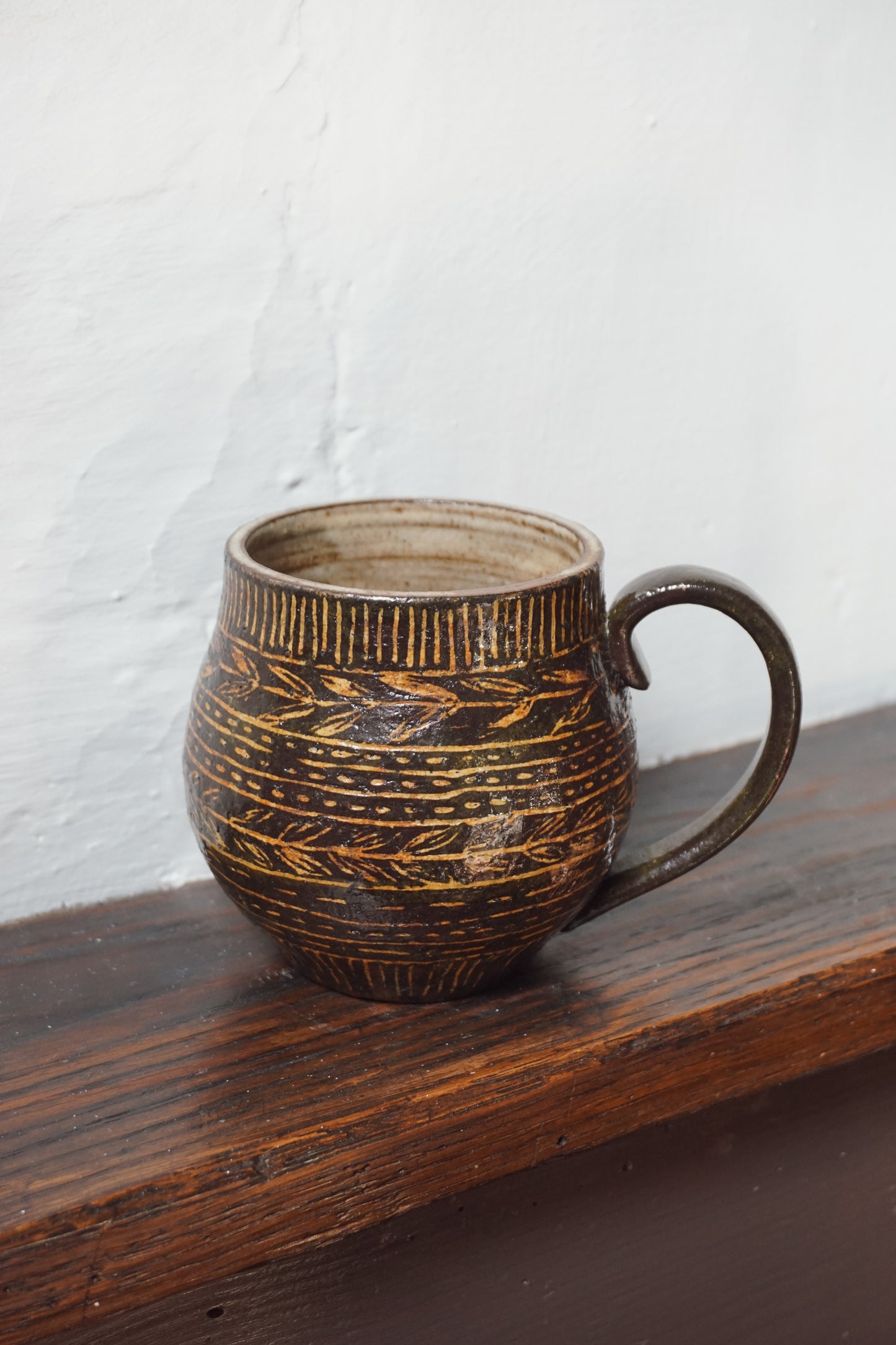 Black Stoneware Mug by Steph Tooley