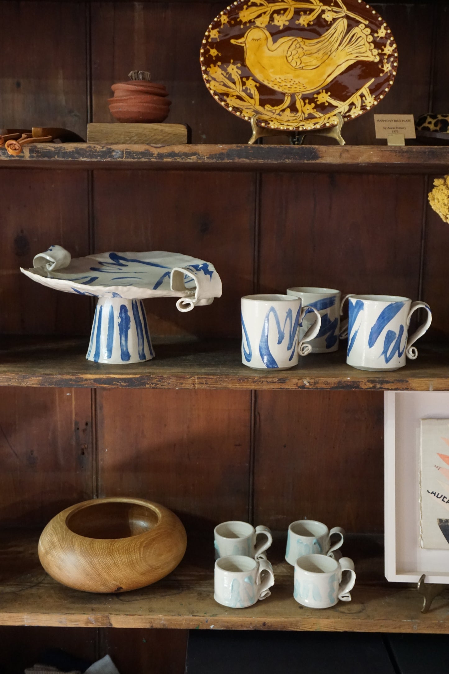 Blue Abstract Mug by Lotte Andrews