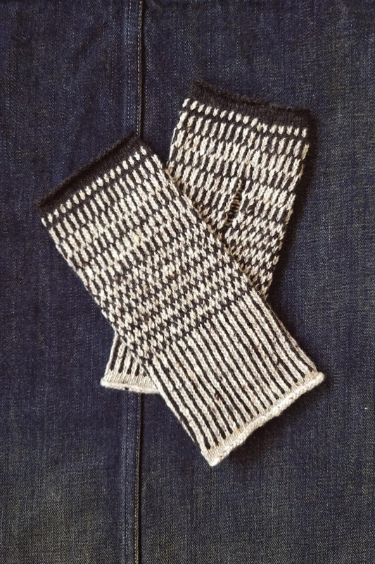 Fingerless Gloves - Charcoal by Kate Jones Knitwear