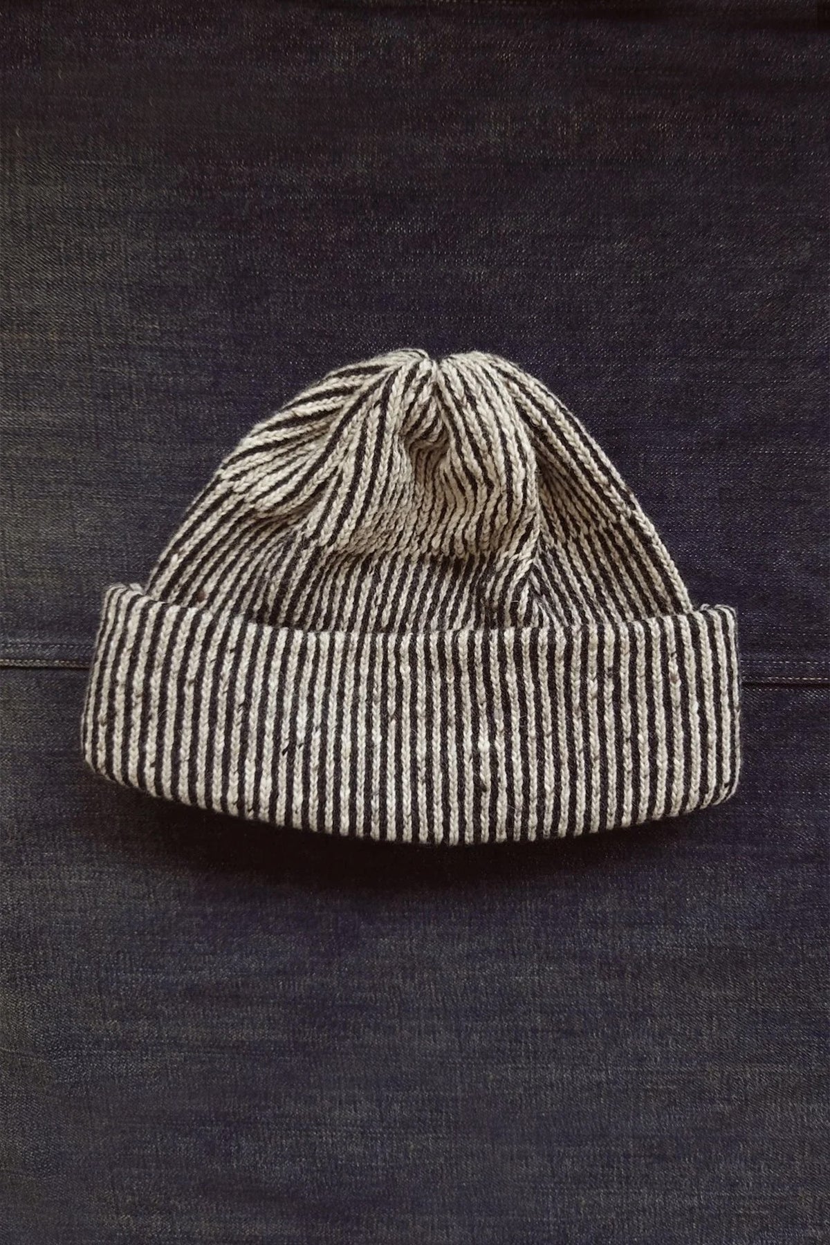 Stripe Hat - Charcoal by Kate Jones Knitwear