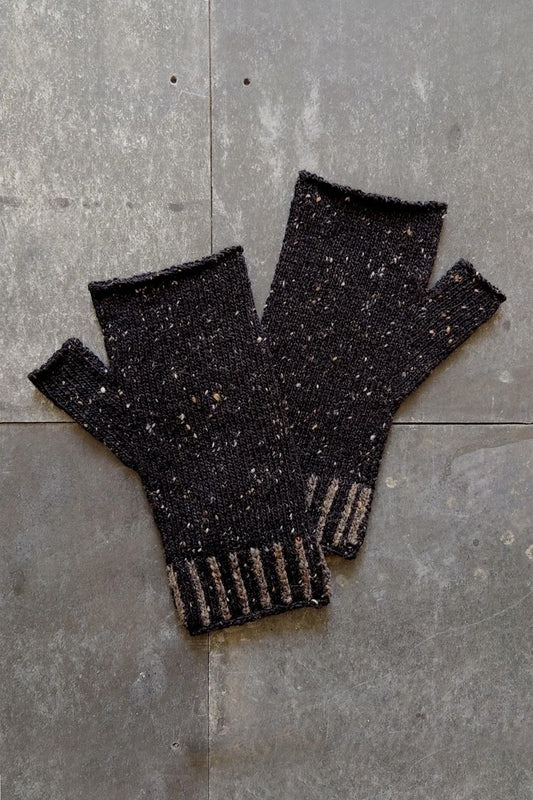 Fingerless Gloves - Black by Kate Jones Knitwear
